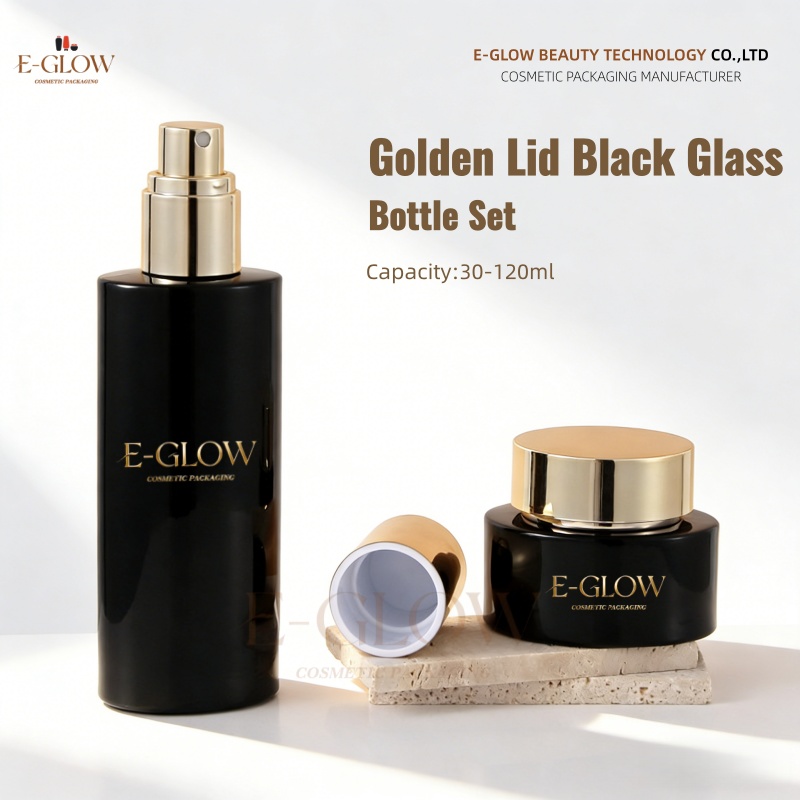 Luxury Skincare Essential - 【Logo Anpassbar】1 Stück Luxuriöser Hautpflege-Glasbehälter mit