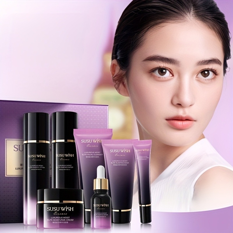 Luxury Skincare Gift Set - Luxuriöses und elegantes neunteiliges Feuchtigkeits-Essenz-Set, einschließlich