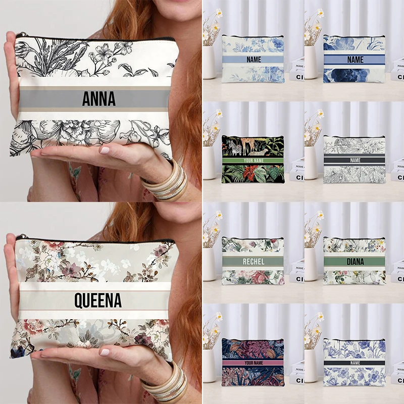 Luxury Skincare And Makeup Brands - Benutzerdefinierte Name Vintage Make-up Tasche Brautjungfer