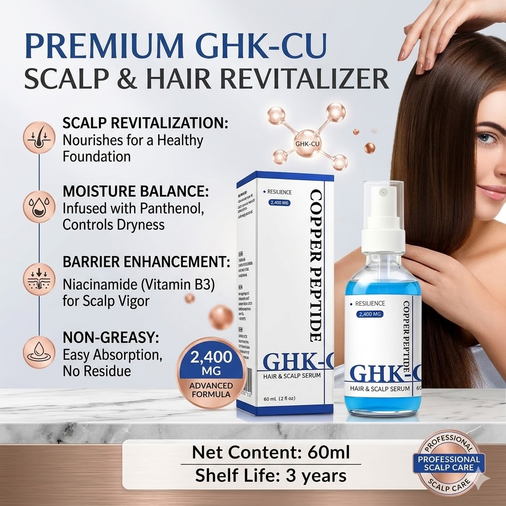 Epidermal Growth Factor - GHK-Cu Kupferpeptid Haarwuchsserum Anti-Haarausfall Kopfhaut-Essenz Flüssigkeit