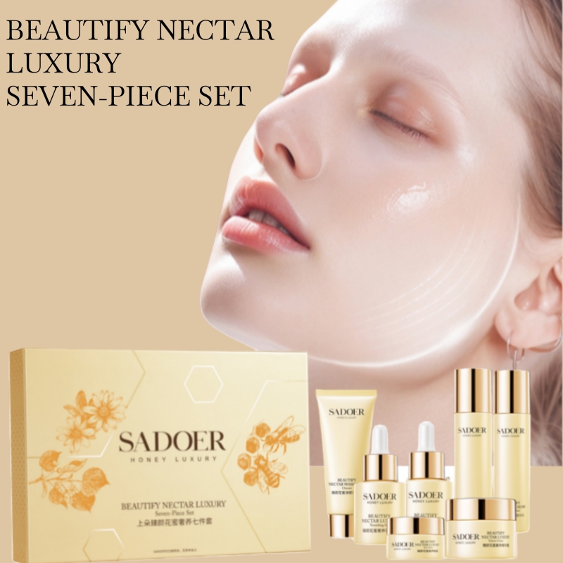 Luxury Skincare Gift Set - Sadoer Zhenyan Blütennektar Luxuriöses Hautpflege-Set, Sieben-Teiliges
