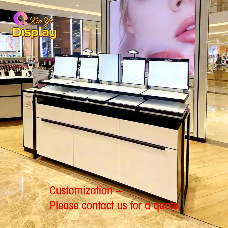 Luxury Skincare Shop - Maßgefertigte Luxus-Hautpflege-Präsentationsmöbel aus MDF mit LED-Beleuchtung